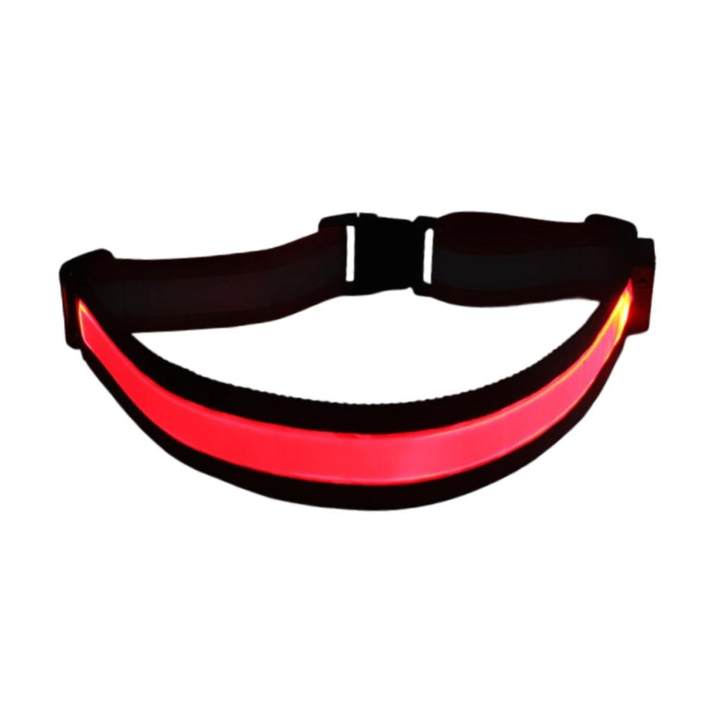 Reflective LED Belt Outdoor Cycling Luminous Safety Light Belt for Running Construction Work USB Rechargeable for Night Riding