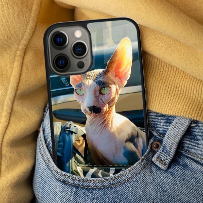 Sphynx Sphinx Cat Soft Phone Case for iPhone 17 Air 16e Pro max 15 Pro 13 14 Plus 11 12 MagSafe Magnetic Coque
