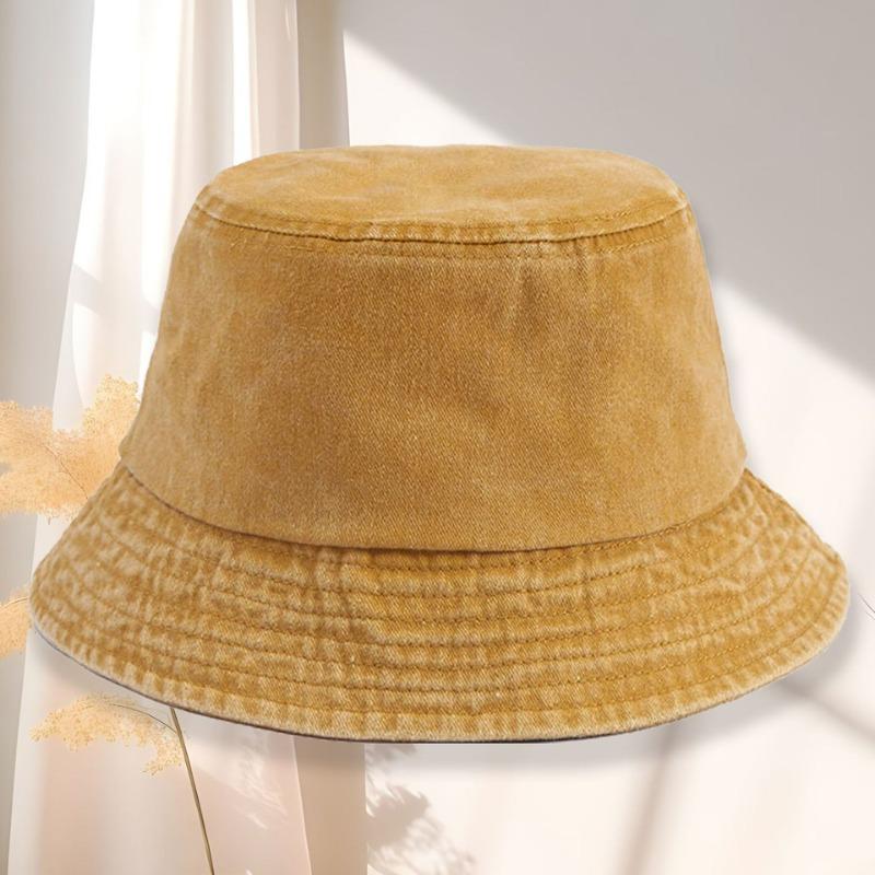 Retro pure cotton washed bucket hat for men and women spring and autumn summer tide sunscreen sunshade basin hat