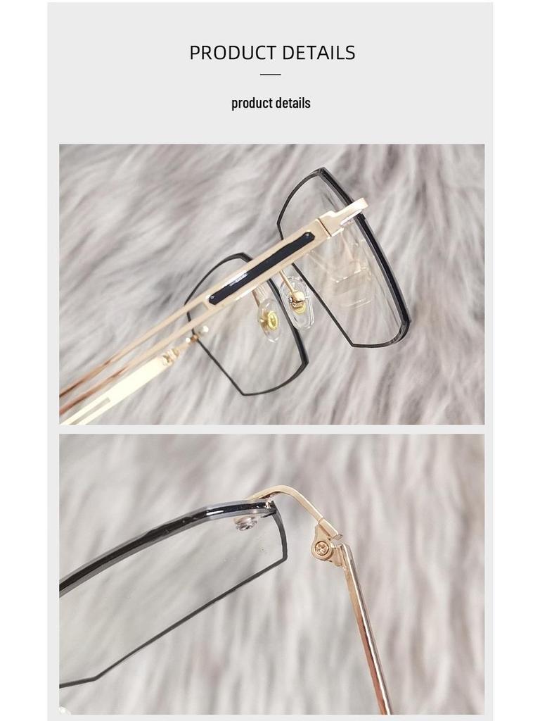 Ultra-Clear Frameless Men's Reading Glasses - Anti-Blue Light, Anti-Fatigue, HD Farsightedness Glasses for Middle-Aged and Elderly