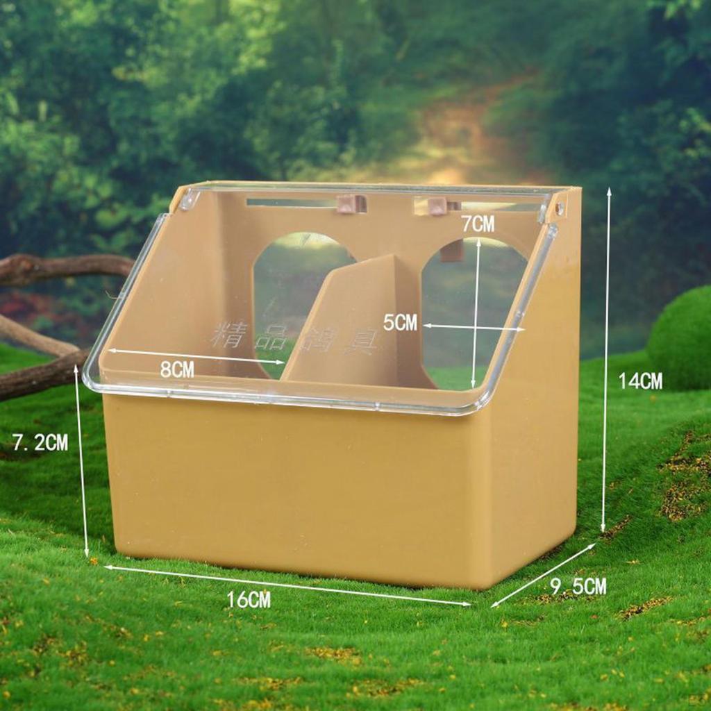 Hanging Box Pigeon Feeder Heavy Duty Two Hole Dove Bird Feeding Case Food for Canaries,