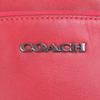 Excellent COACH Sling bag Graham Logo Silver Metal Red leather mens C2931 Used