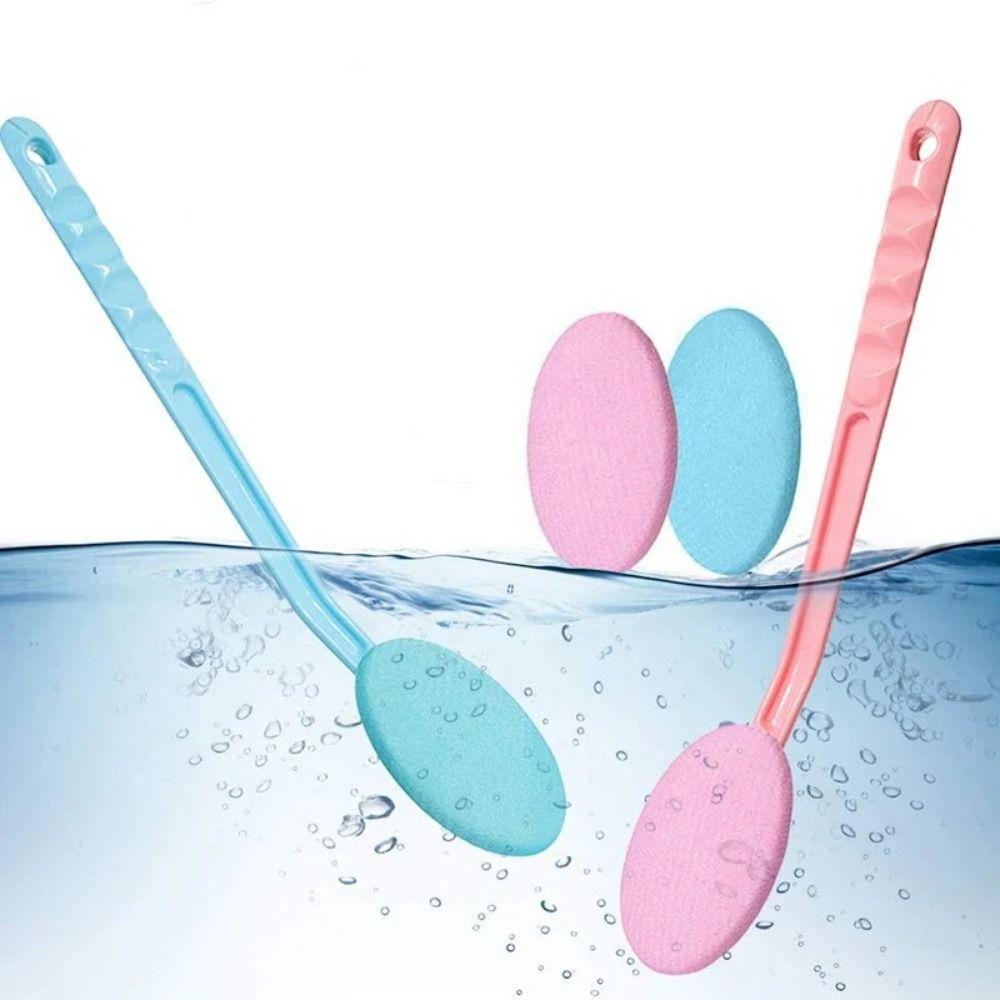 Hanging Hole Bath Body Brush Long Handle Body Lotion Applicator Shower Body Scrubber Legs