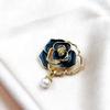 High-end Temperament Pearl Camellia Flower Pin Brooches for Women Clothes Shawl Corsage Accessory Exquisite Jewelry Mother Gift