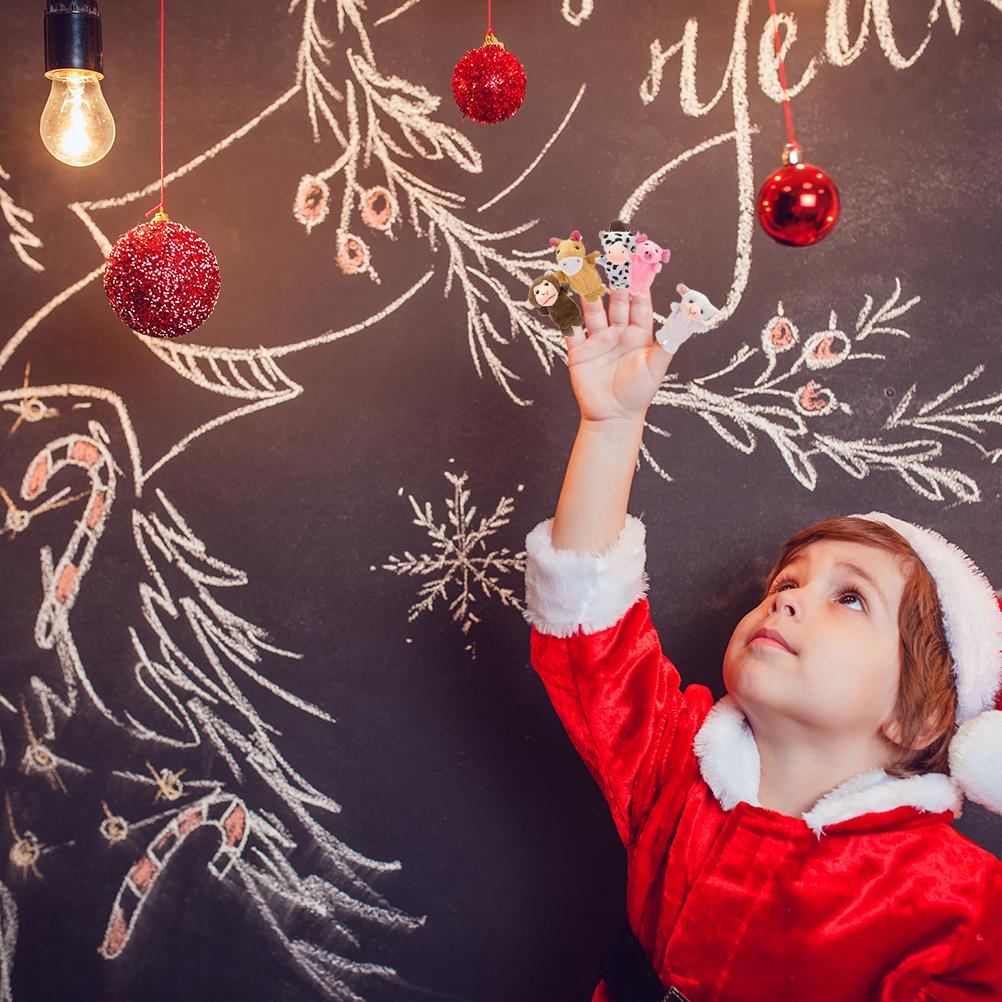 12 Stück Chinesisches Tierkreiszeichen Weiche Tierpuppe Cartoon Finger Spielzeug Plüsch Geschenk für Kinder Erwachsene