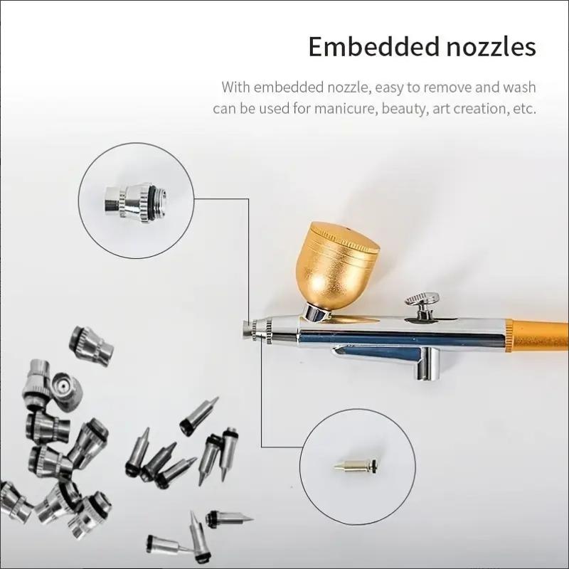 0.5MM Airbrush Embedded Nozzle With Cleaning Needles Nylon Brushes Universal For Airbrush Pen Tattoo & Carburetor Cleaning