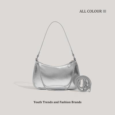 Sac tendance à chaîne, porté épaule unique, sac aisselle, sac croissant haut de gamme, sac bandoulière à la mode