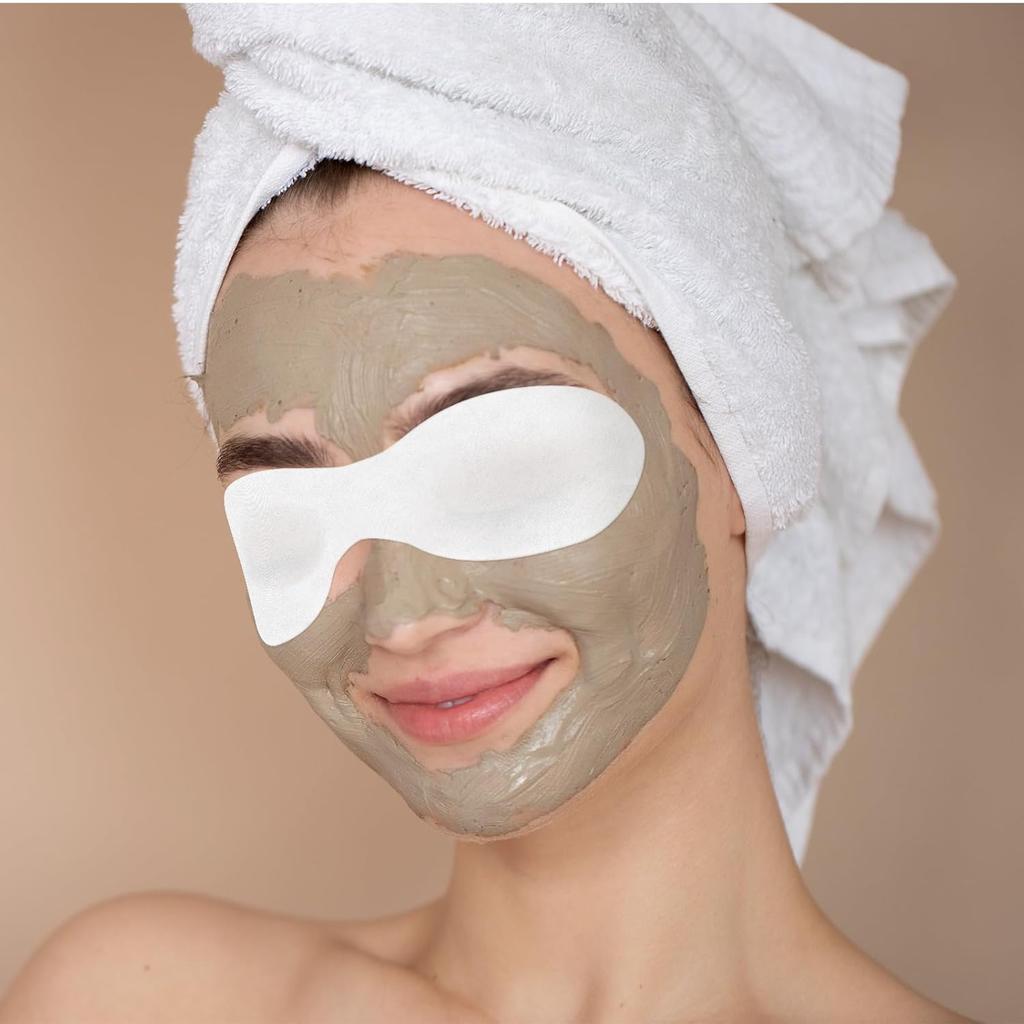 100 Sheets Eye Covers for Facials Disposable Eye Masks Non-woven Cotton Eye Pads Spa Eye Masks Eye Care Patches Paper Paper Beauty Sheets for Facial