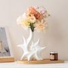 Geometric Pentagonal Small Fresh Ceramic Vase Premium Flower Insert Home Desktop Decoration Ornament
