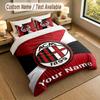 Bedding Set 1 Duvet Cover 2 Pillowcases AC Milan Print Soft Bed Linen Bedroom Decor