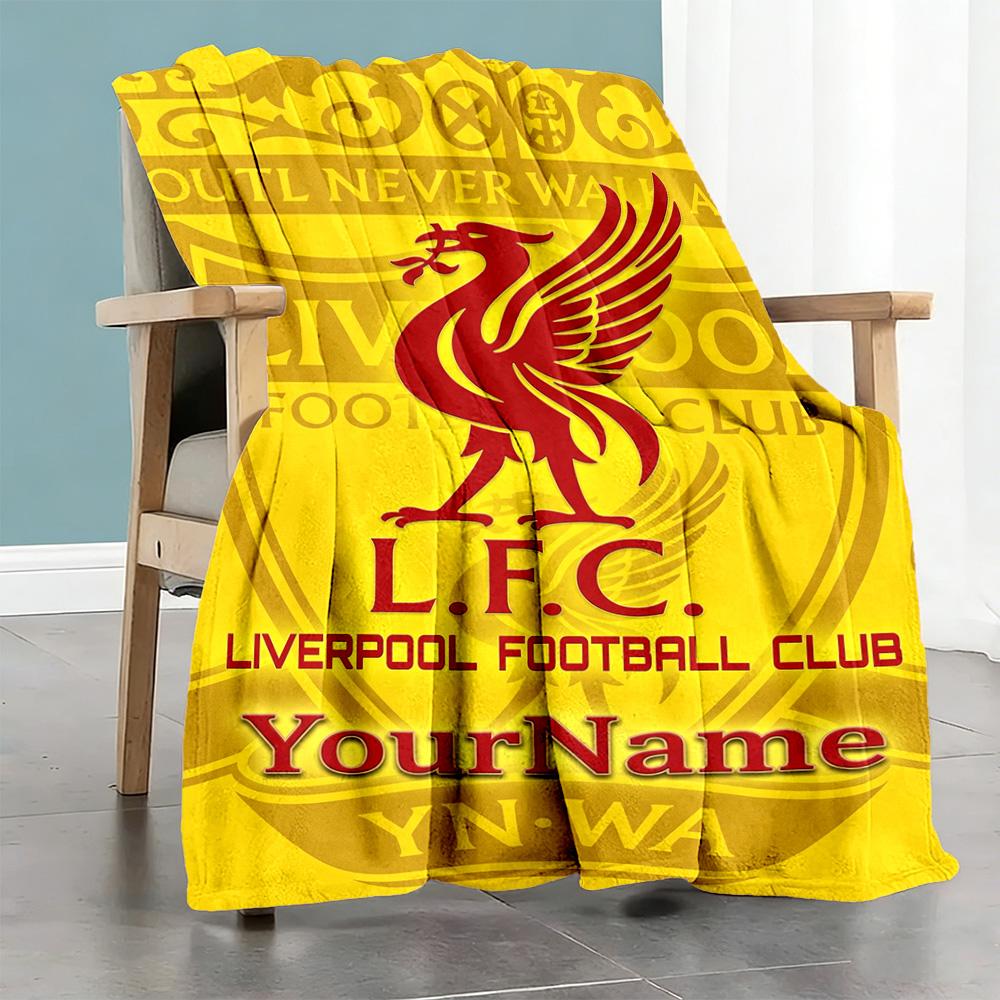 Liverpool Customize Your Name Blanket Throw Customizable Blanket Durable Comfort Throw For Bedding Bed Home Decor Seaside Four Seasons Multipurpose