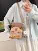 Capybara Cute Mini Nylon Crossbody Bag With Zipper Pocket For Daily Use