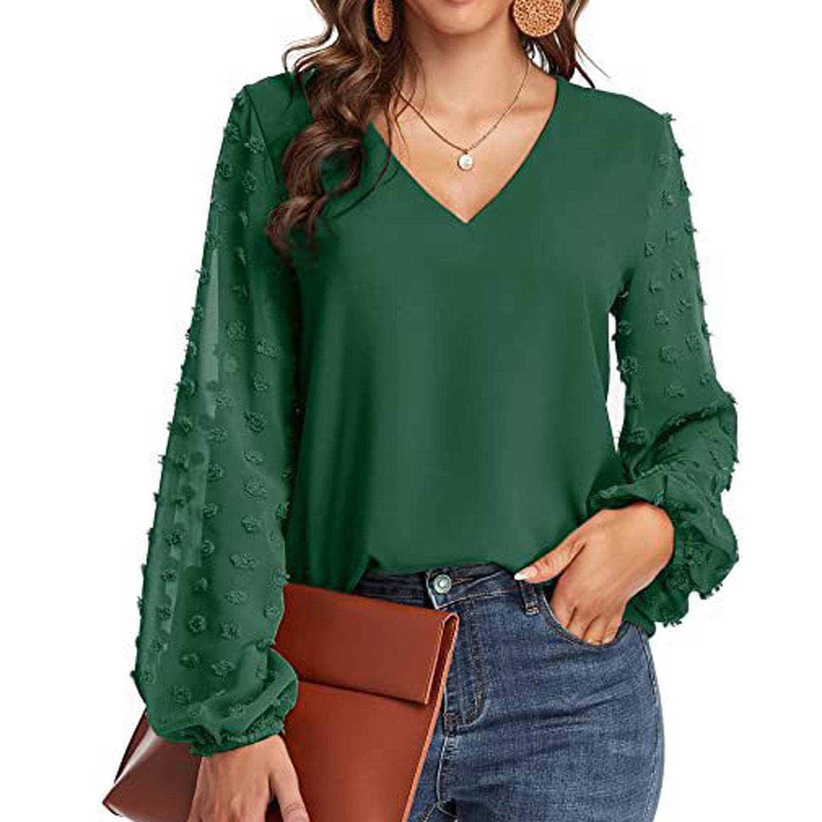 

Women s Casual And Fashionable Solid Color V-Neck Spliced Wool Ball Long Sleeved Top S
