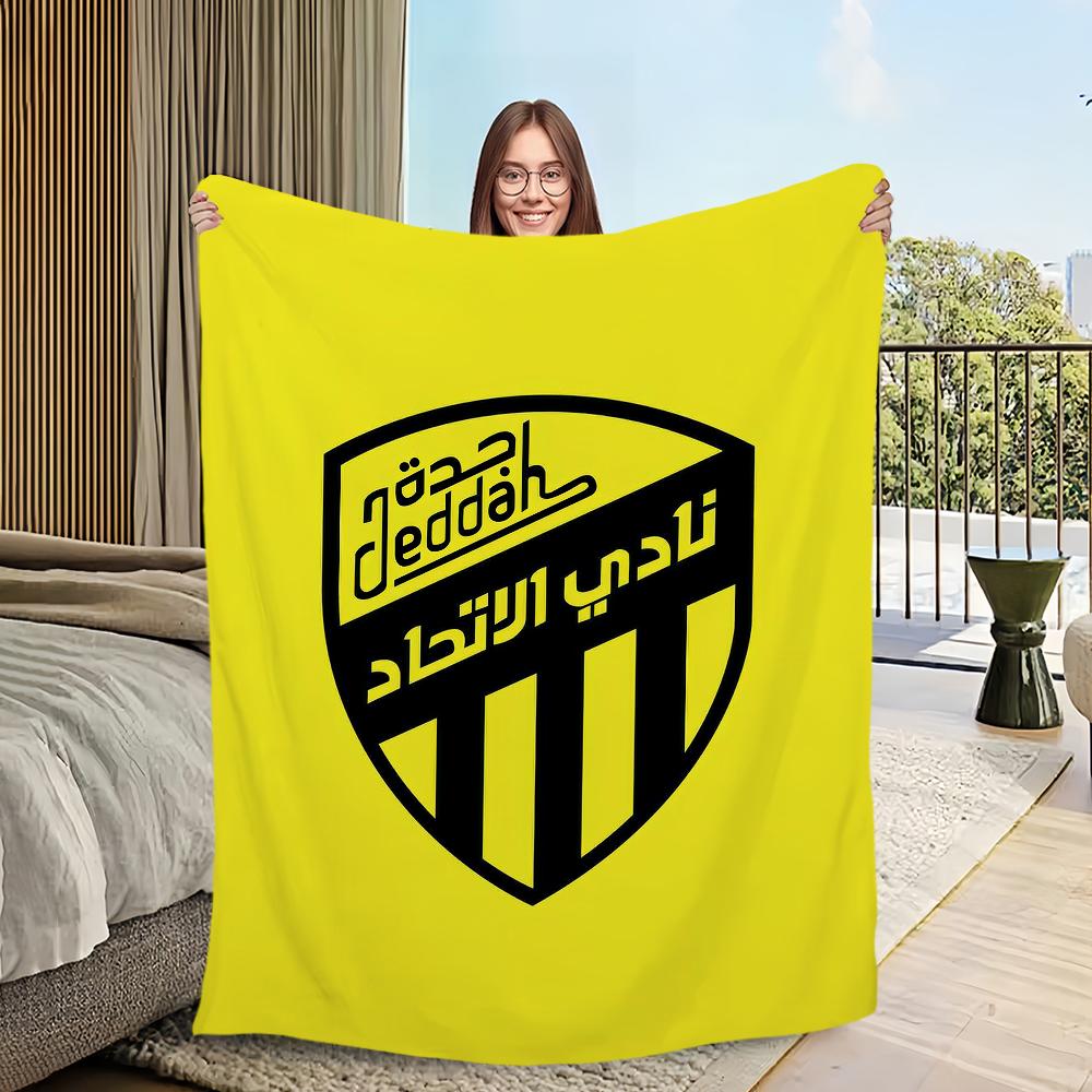 Al-Ittihad Club Football Blanket Blanket for Couch Sofa Travel Home Hiking Picni Bed Beding Flannel Blanket birthday gift