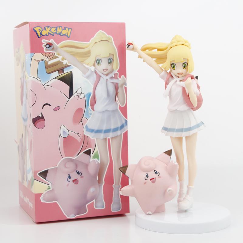 

Pokemon Lillie with Clefairy Anime Action Figure Toys 19CM with box