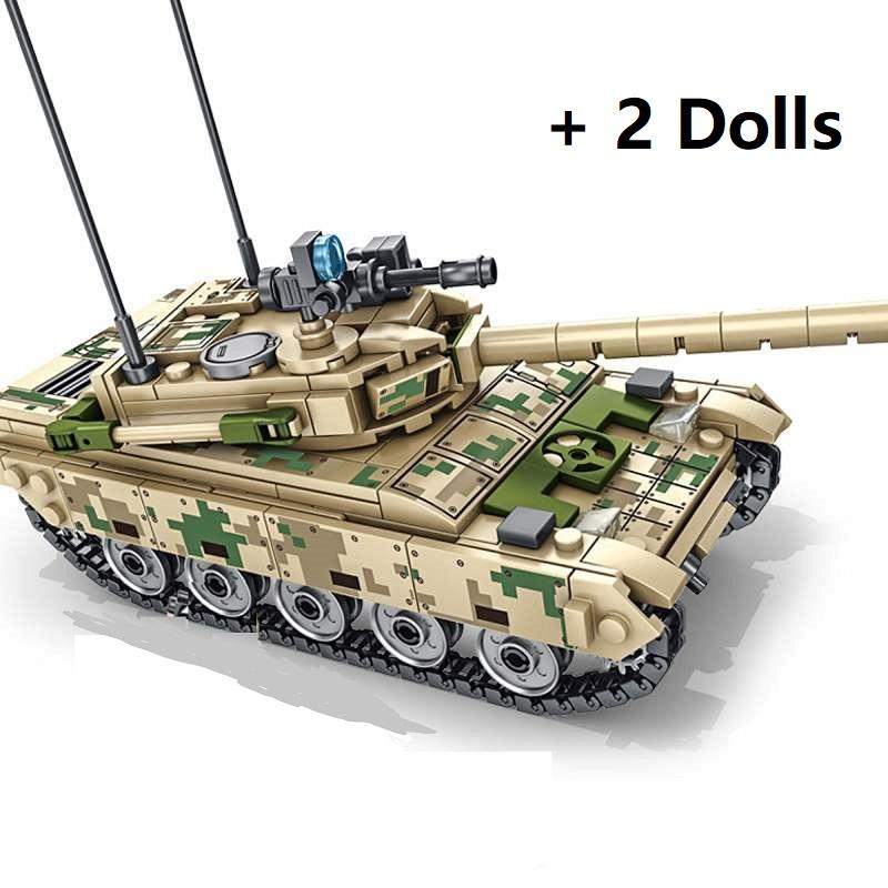 432pcs Military Capital Main Tank Model Building Blocks Model Set High-Tech WW2 German Army Weapon Bricks Children Boy Toy