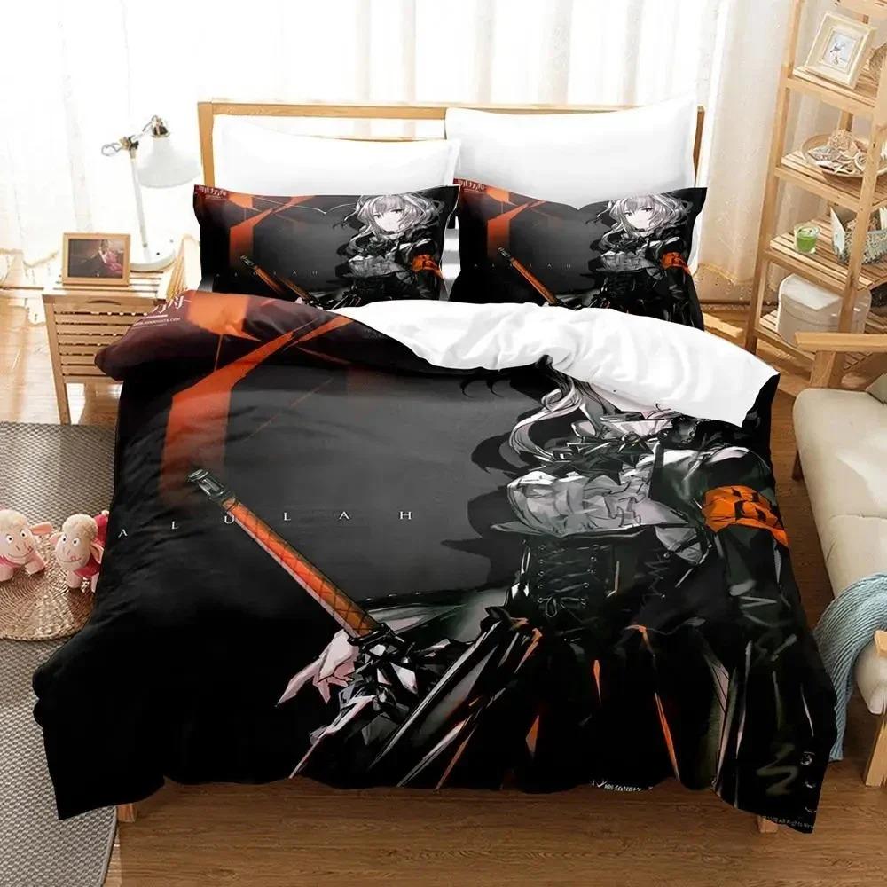 3D Print Anime Game Arknights Bedding Set Duvet Cover Bed Set Quilt Cover Pillowcase Comforter king Queen Size Boys Adult