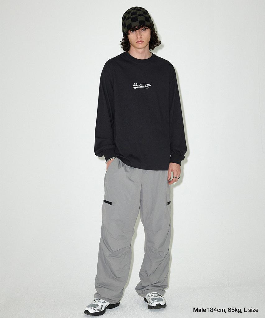 MAHAGRID Detergent Logo Ls Tee Black(Mg2Efmt562A)
