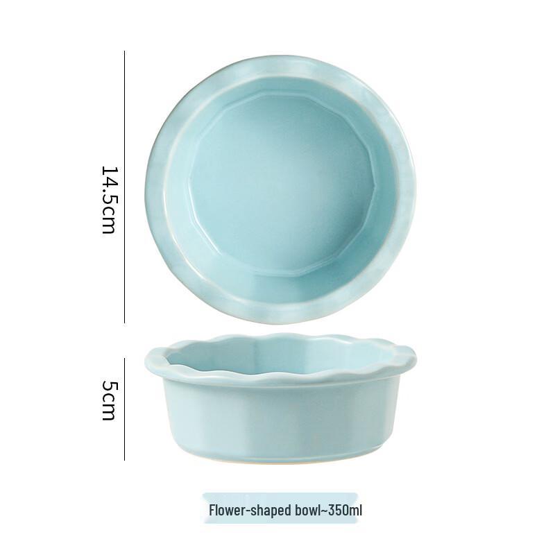 Lace-Edge Bone China Breakfast Bowl Set