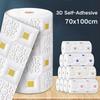 70*100cm Retro Brick 3D Foam Wallpaper Wall Sticker Self Adhesive Panel Ceiling Background White Indoor Household Wall Decor