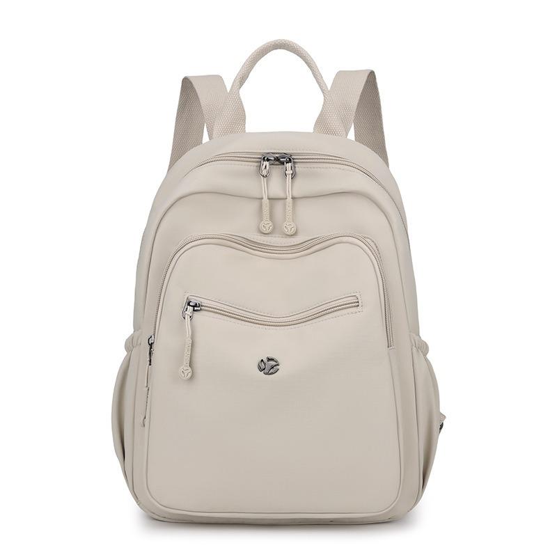 Large capacity women's backpack women's fashion high texture niche work commute solid color outdoor travel backpack