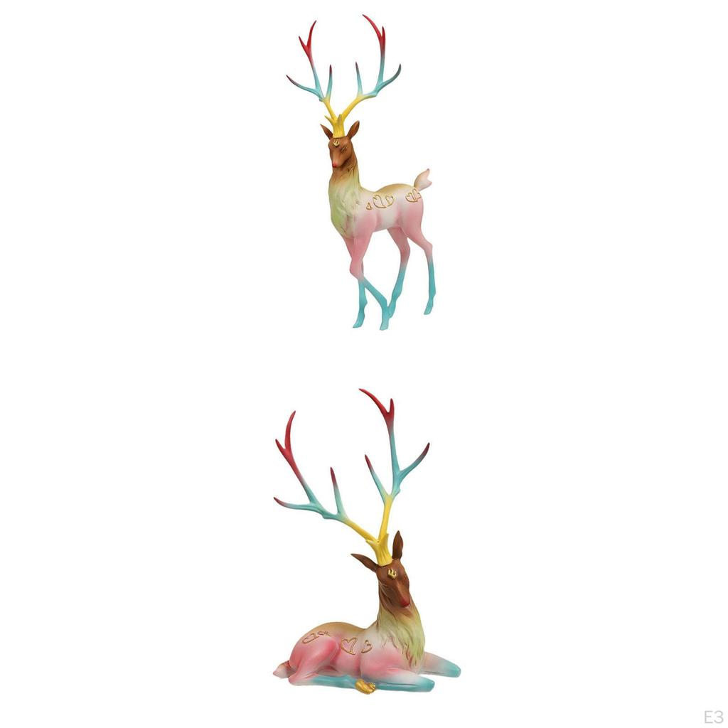 Decorative Reindeer, Deer Figurine, Elk Sculpture for Home