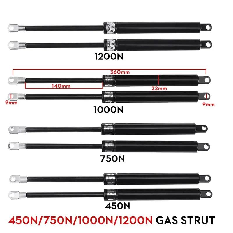 450N / 750N / 1000N / 1200N 36 ס"מ 2 יחידות בולמי גז מכסה מנוע תא מטען תא אחורי תמיכה להרמת בולם קפיץ גז מיטה לאחסון רכב אוטובוס קרוואן