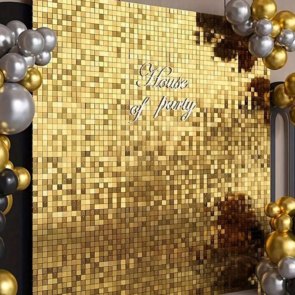 2 Stück 1X2M Vorhang Schimmer Pailletten Glitzer für Fotozone Hintergrund Hochzeit Geburtstagsfeier Babyparty Fotozone Deko