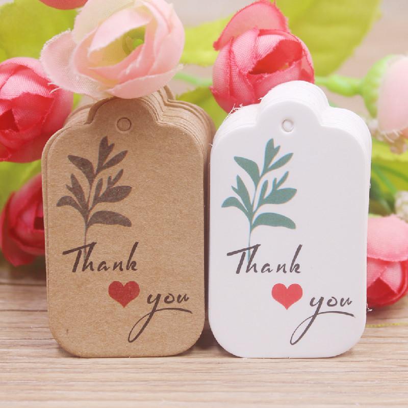 100 Pcs 3x5cm Kraft Paper Brown/white Gift Labels, with 20m Rope, for Wedding, Baby Shower, Christmas Labels, Party Decora