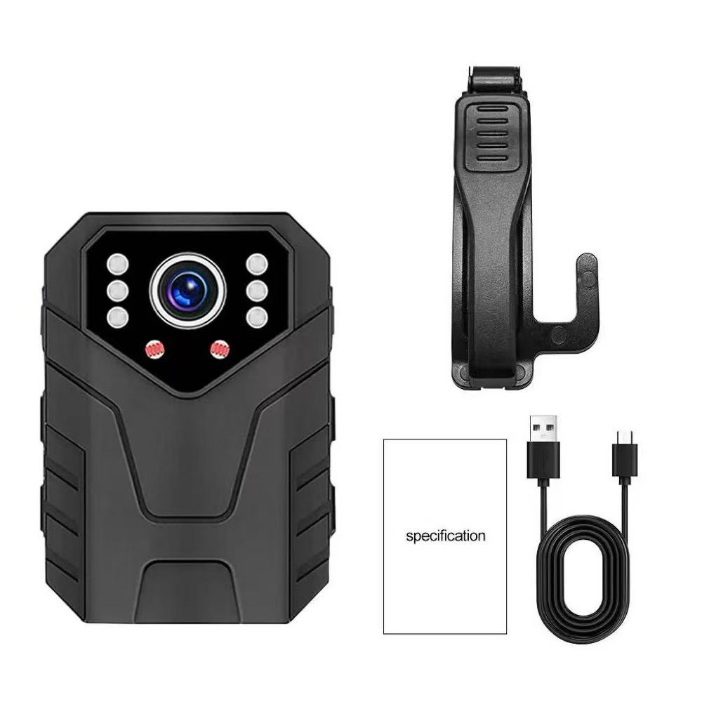 1080P HD Mini Camera 2-inch Police Body-Worn Camera Night Vision Function Suitable for Law Enforcement Recording, Outdoor Sports