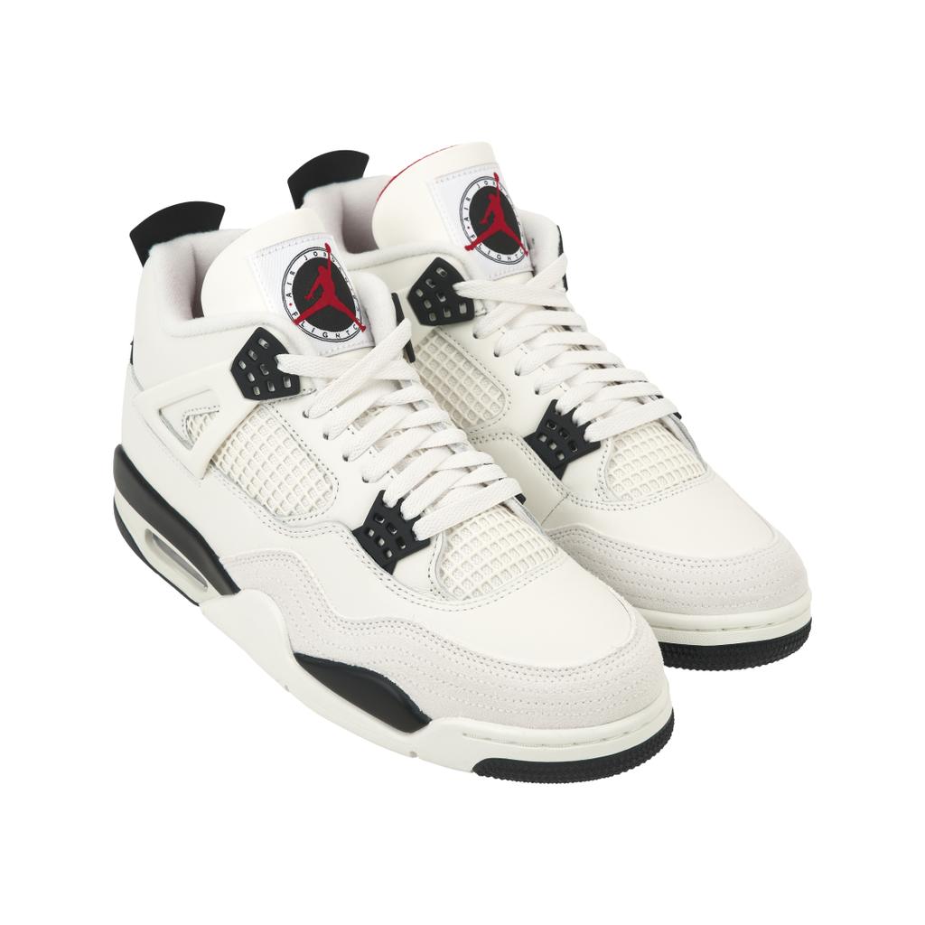 Baskets Homme Air Jordan 4 Retro Flight Club Blanc Voile Noir IM4002-100
