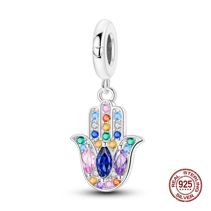 925 Silver Devil's Eye Charm Beads 3mm Fit DIY Bracelet Women's Fashion Jewelry Gift Original Handmade