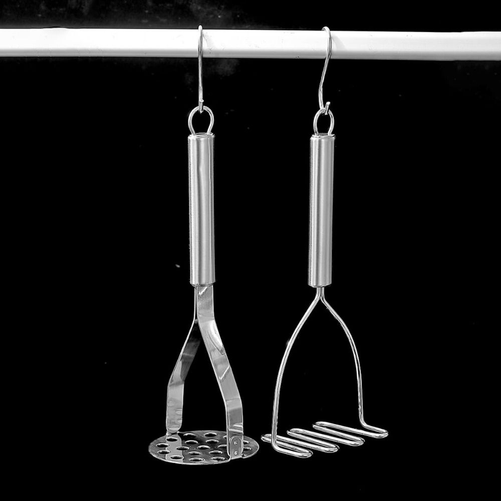 1/2 Pcs Manual Operation Potato Masher Stainless Steel Pusher Fruit Tools  Egg Salad Making