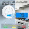 2/1pcs Carbon Monoxide Detectors CO Gas Monitor Alarm CO Sensor Detector with LCD Digital Display for Home,Bedroom,Kitchen,Offic
