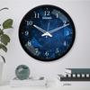 12-Inch Contemporary Plastic&Glass Analog Wall Clock-Designer(Silent Movement,Black Frame)