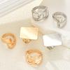 3Pcs Minimalist Cross Knot Ring Set Textured Chunky Stackable Rings for Women Modern Statement Jewelry Elegant Gift for Parties Daily Wear.