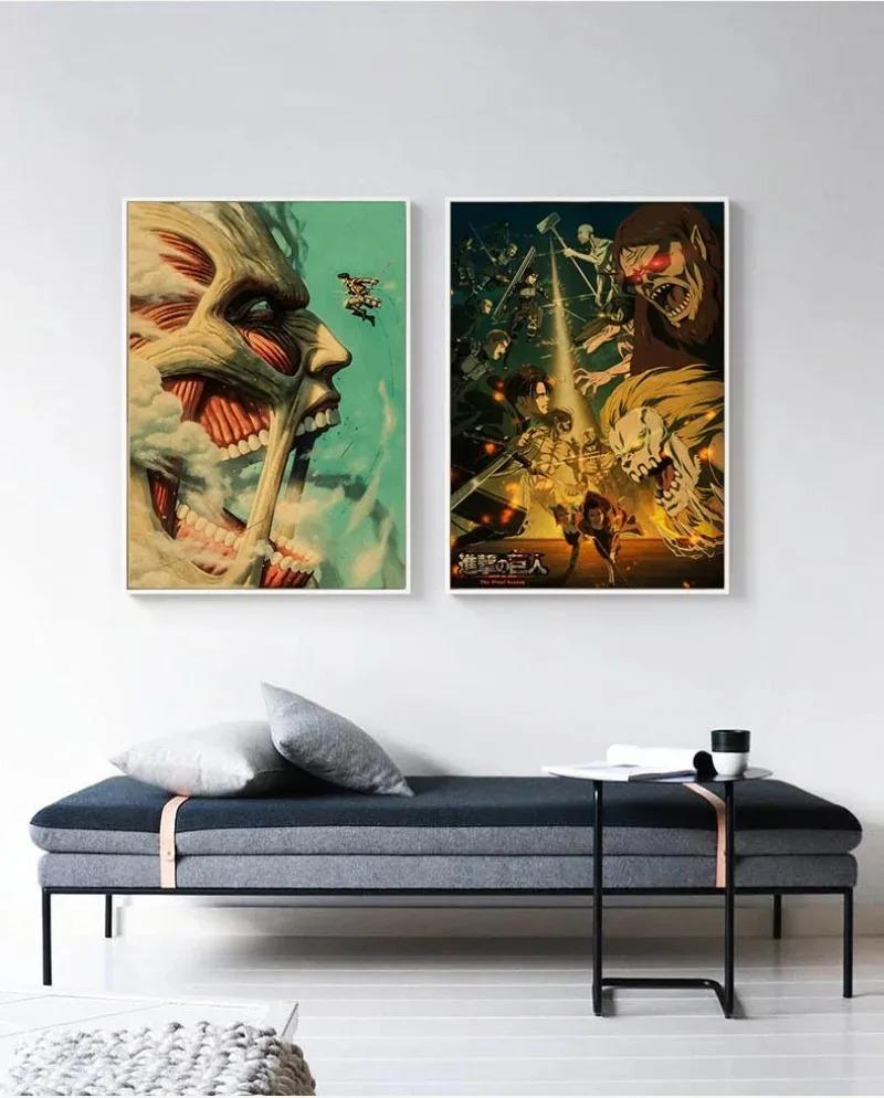 Japanese Hot Classic Anime Attack On Titan Season 4 Posters Canvas Painting Prints And Art Wall Picture For Room Home Decoration