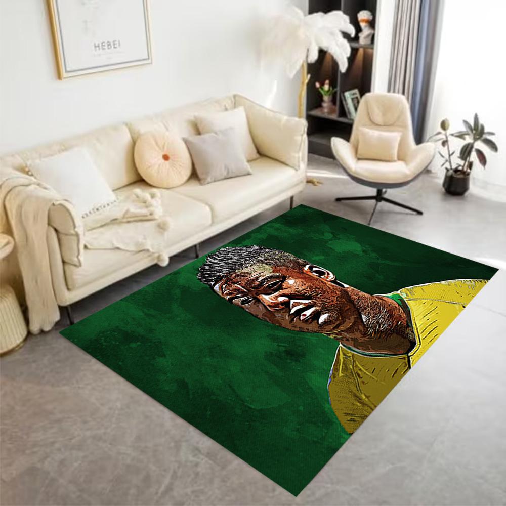 Dynamic Soccer Player Action Floor Rug Office Rug Perfect for Kitchen Decorate room Balcony Foyer Anti-slip Rug Anime Office Decor Gift for Festivals