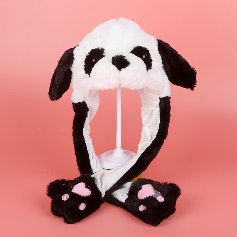Adorable Bunny Hat: Cute Plush Hat with Moving Ears and a Glowing Airbag To Keep You Warm and Stylish.