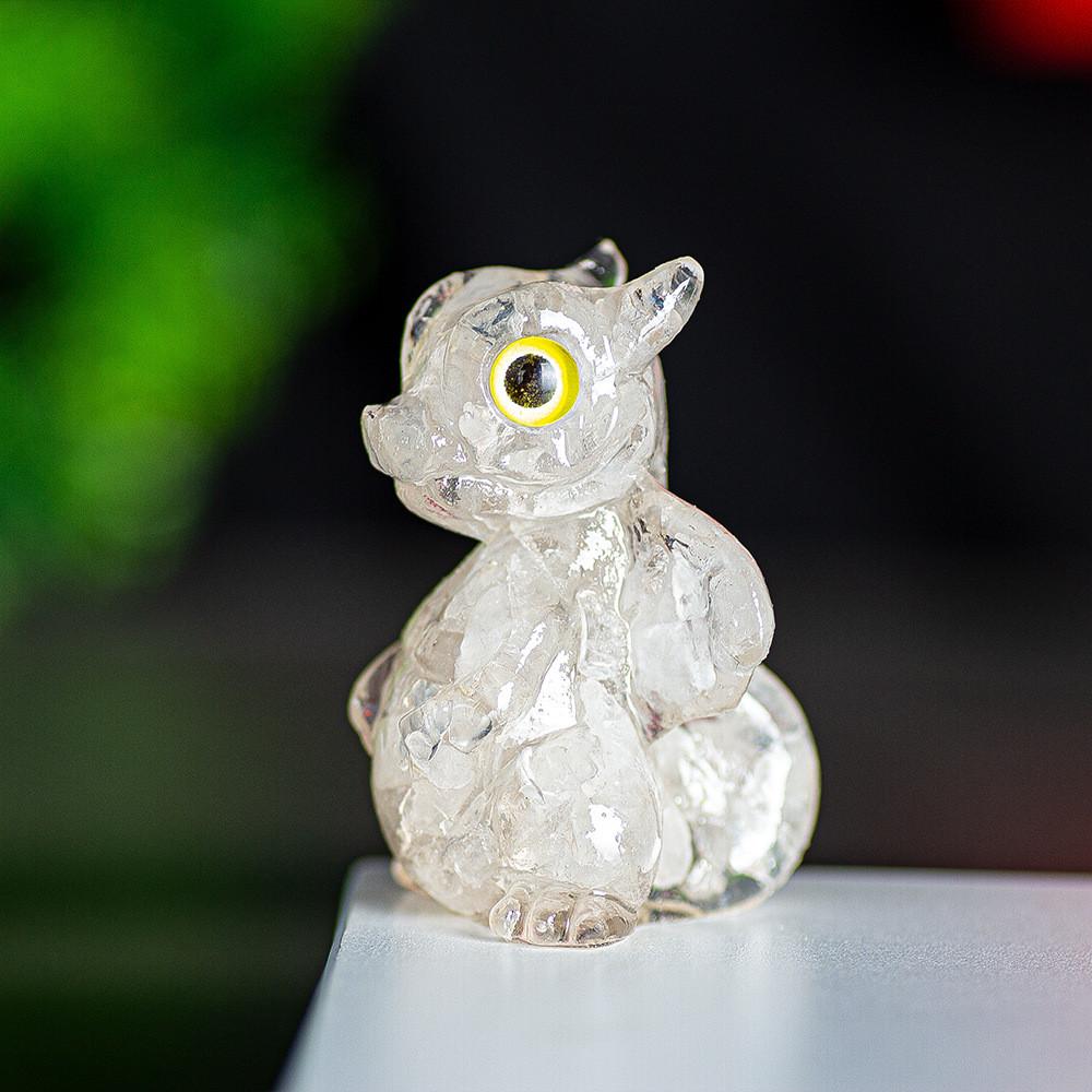 

Crystal Energy Dragon Figurine Resin Craft For Office Decor Gift For Friends Style A