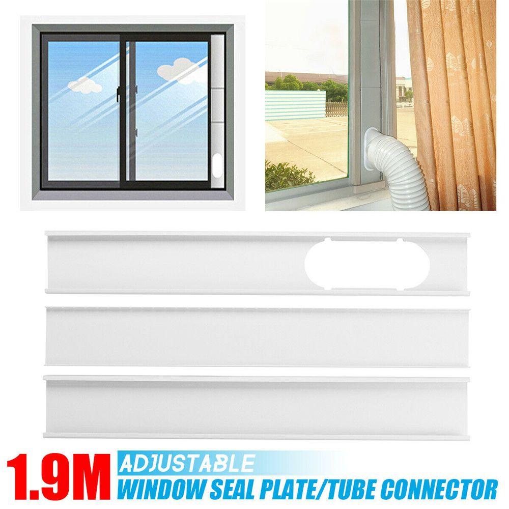 2/3PCS Portable Air Conditioner Window Kit Slide Plate Adjustable Adaptor Wind Shield Exhaust Hose Tube Connector Accessories