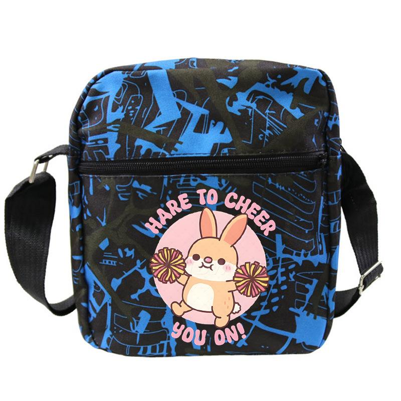 Cute printed shoulder bag casual multi-functional oblique span bag small bag student stationery bag