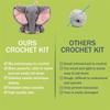 Crochet Amigurumi Kit Elephant Stuffed Animal Knitting Handmade Set Yarn Needlework Beginners Children Adults Crochet Amigurumi Needle Cotton With