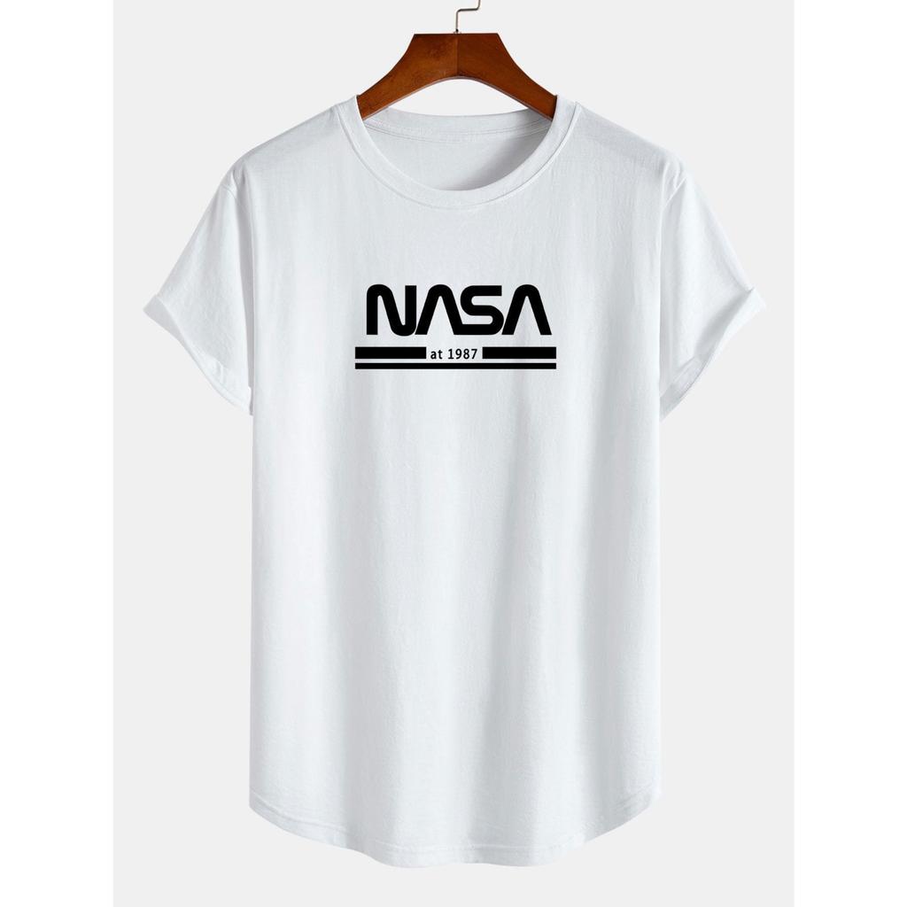 Unisex's Summer 100% Cotton Fashionable Casual Loose Fit Plus Size Letter Pattern Printed Sports Round Neck Short Sleeved T-shirt