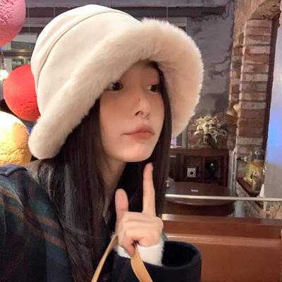 Wintermütze aus Plüsch für Damen, vielseitig einsetzbar, gepolstert und verdickt, Fischerhut, warmer Ohrenschutz gegen die Kälte, Mond-Mongolei-Hut