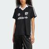 Adidas Originale Lässige Bequeme Vielseitige Kurzarm T-Shirts Damenoberteile Schwarz JZ6783