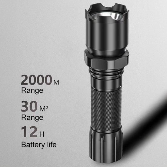 LED High Zoomable Lumens Super Bright Flashlight Tactical Torchlight