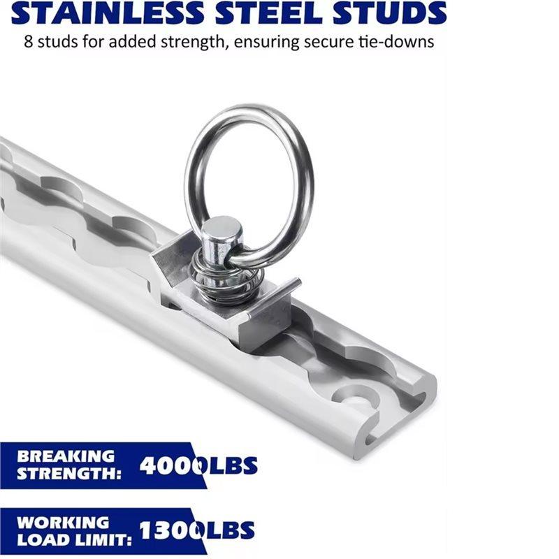 Latest-Single Stud Fittings RV 19.7 Inch L Track Rail Kit(1 Set) For Enclosed Trailer Trucks Vans