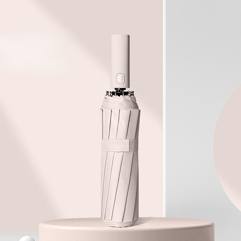 

Автоматический складной зонт с 12 косточками, диаметр 105 см, для защиты от солнца и дождя. 1PCS бежевый