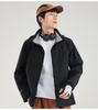 Unisex Windproof Softshell Jacket with Print, Hooded Sports Outerwear for Spring & Autumn
